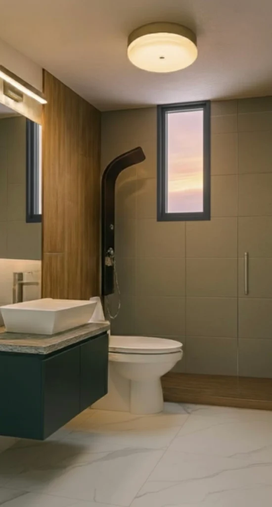 Baño completo con regadera de la casa en Jardines de Satélite